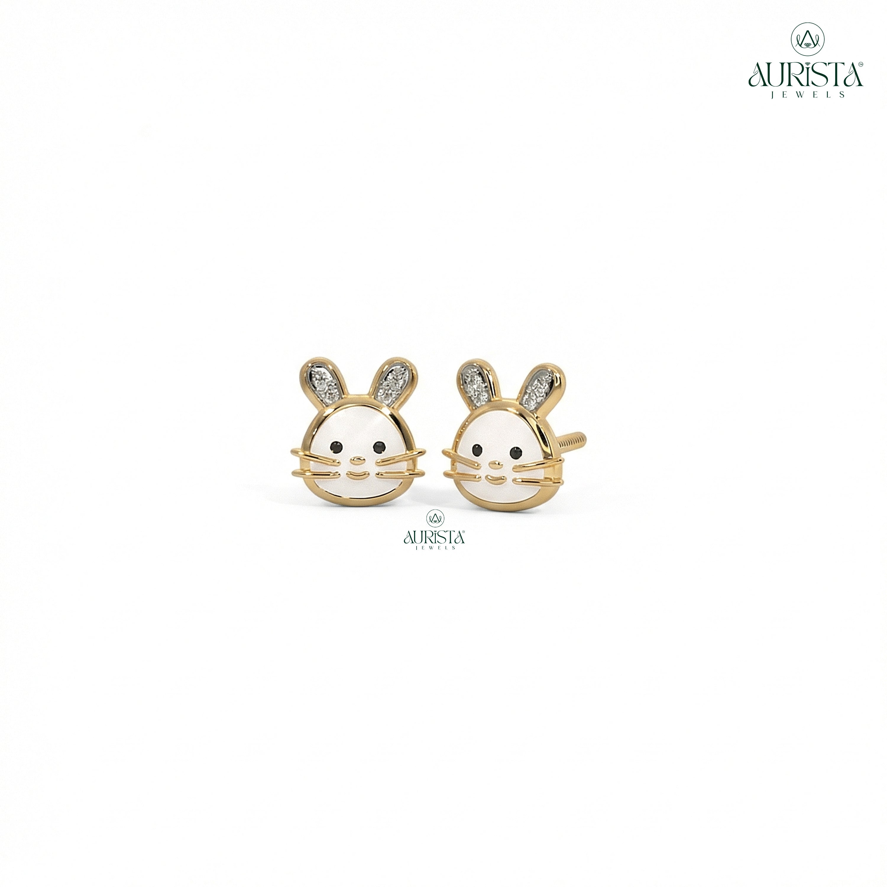 Shimmering Elegance – White Diamond Earrings