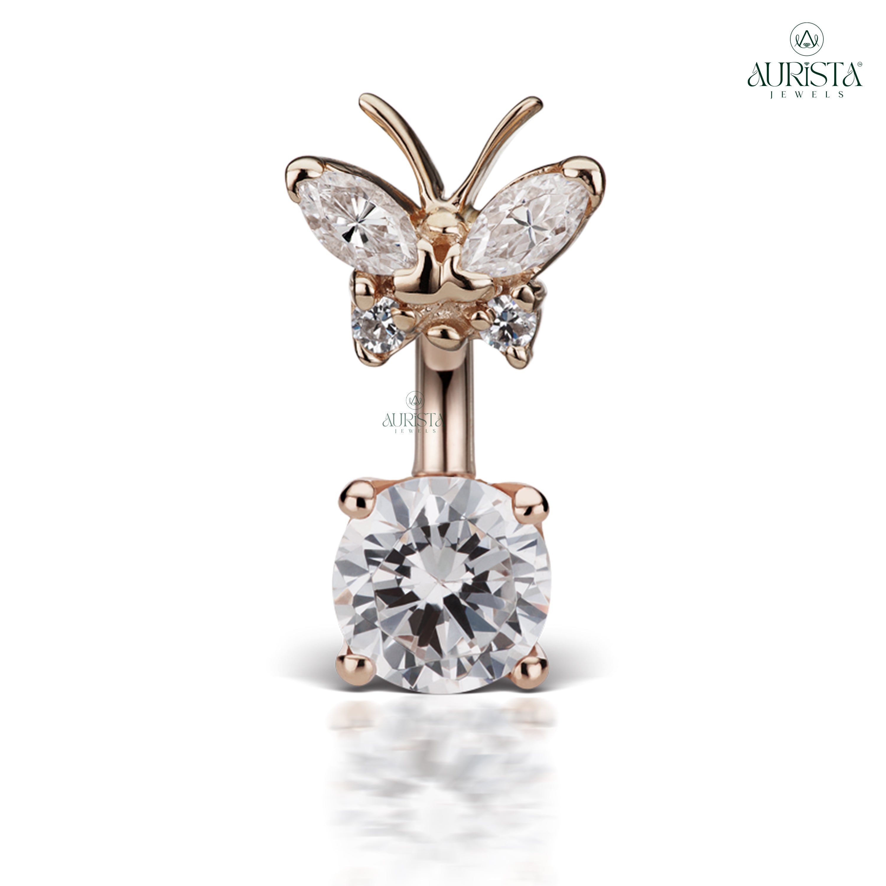 Everlasting Spark Gold Belly Button Ring