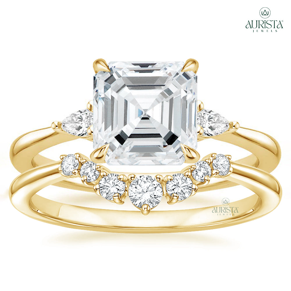 Timeless Vows Yellow Gold Ring with Asscher Diamond