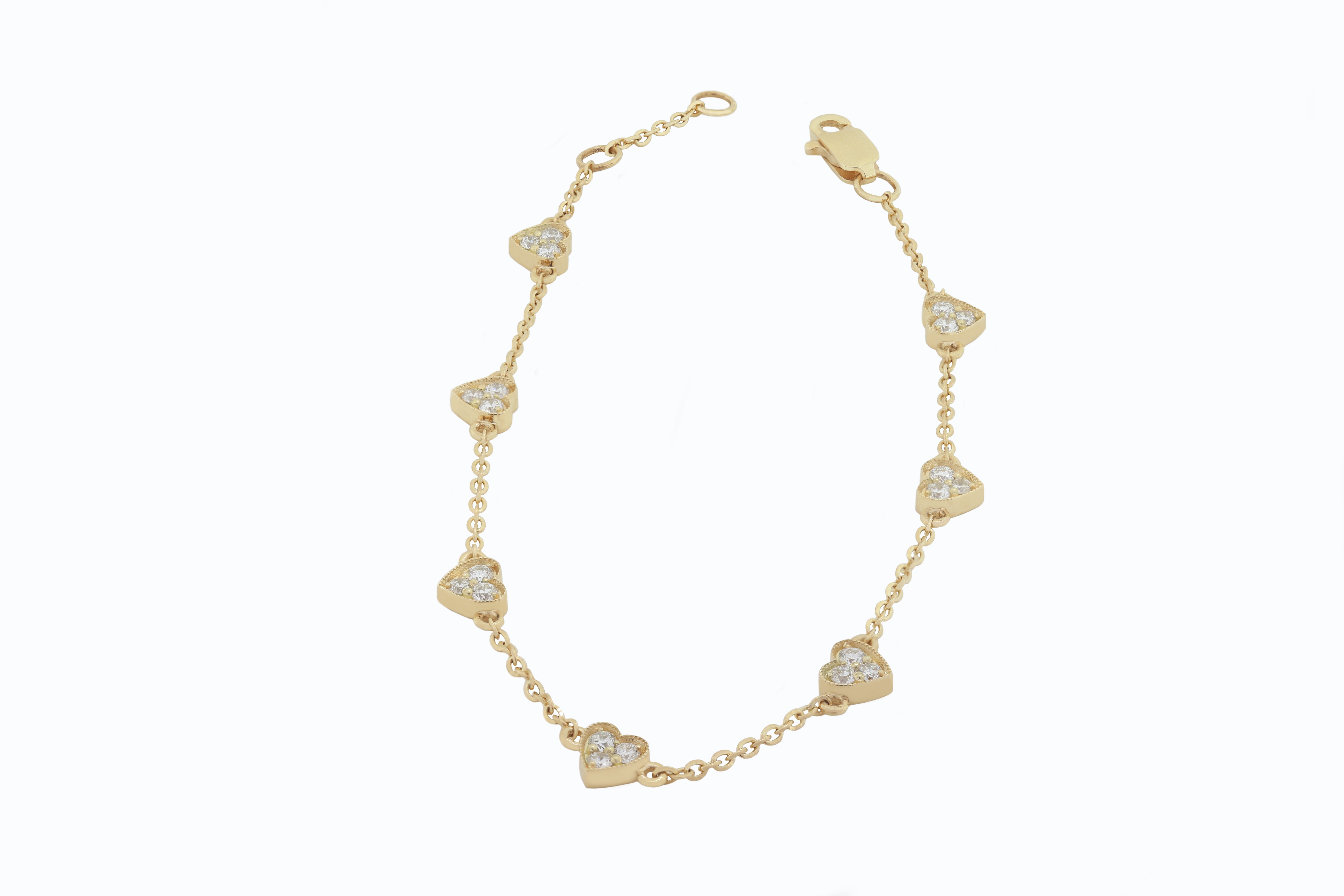 Whispered Glow – Yellow Gold Bracelet with Diamonds