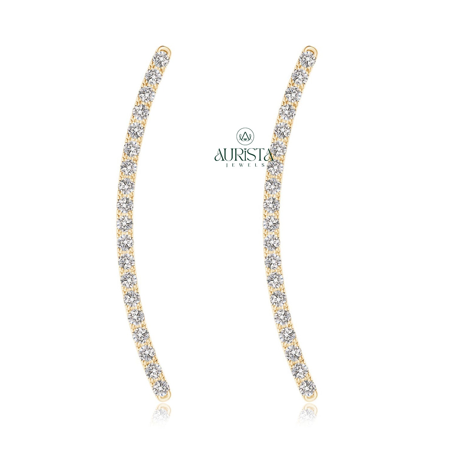 Trendy Earrings with Elegant Diamond