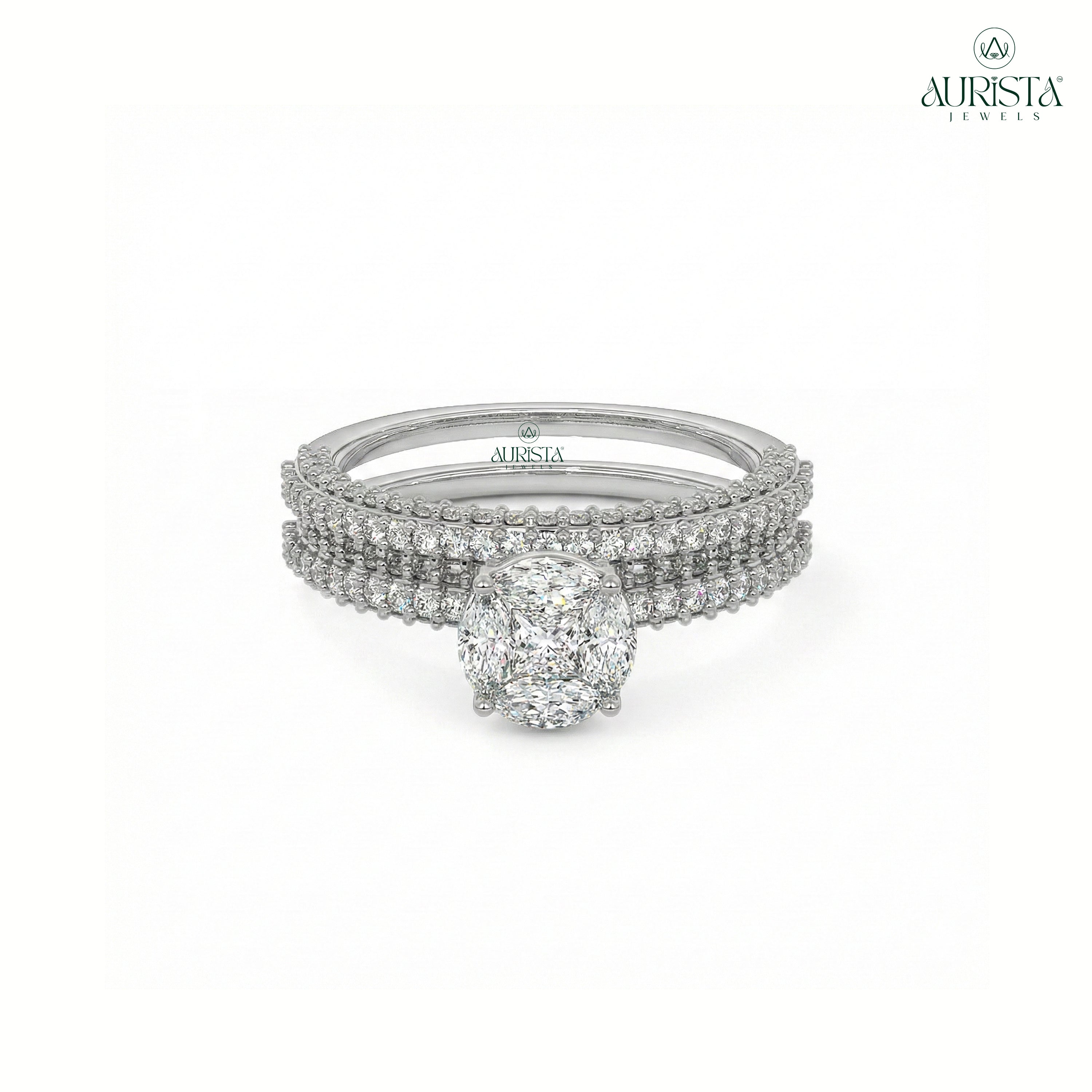 Radiant Vows – White Gold Ring with Round Diamond