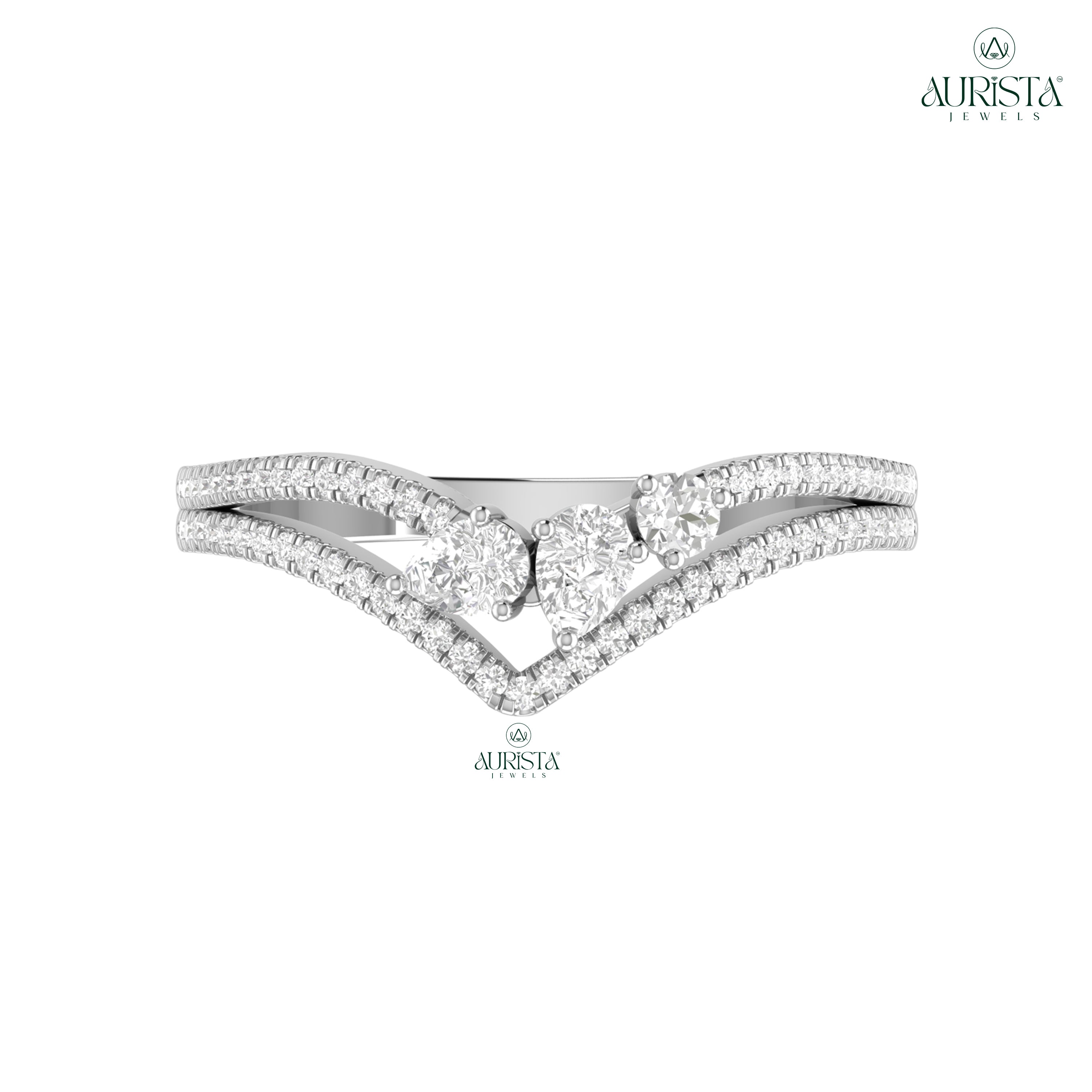 Eternal Grace – White Ring with Round Diamond