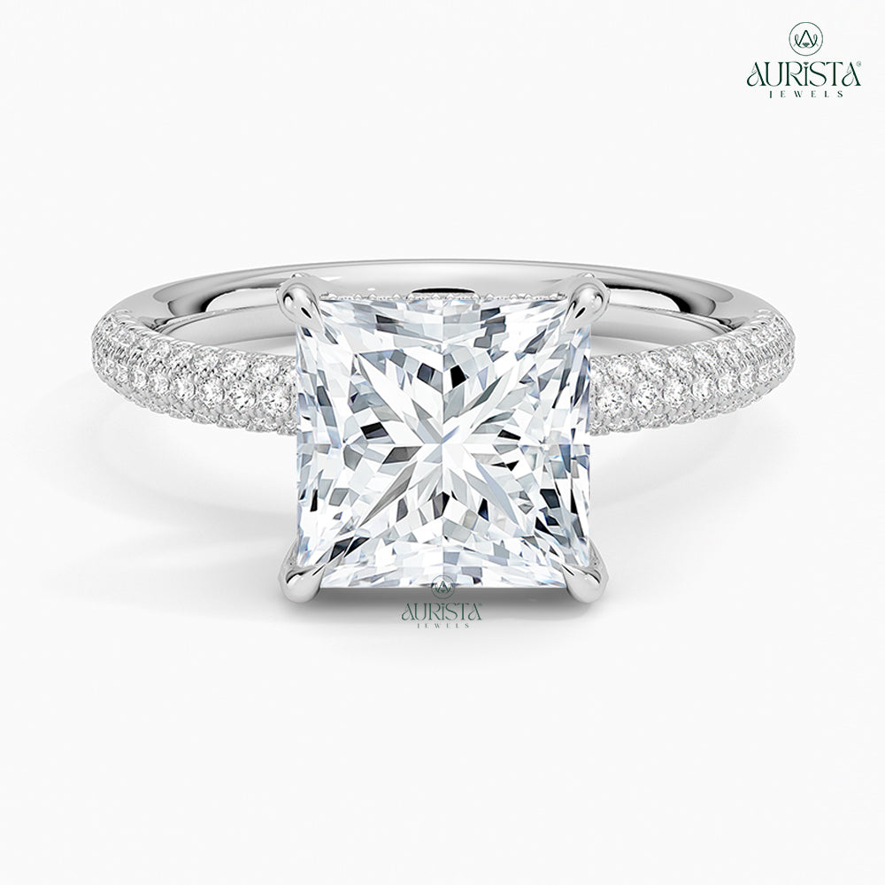 Endless Vows White Gold Ring with Princess Diamond