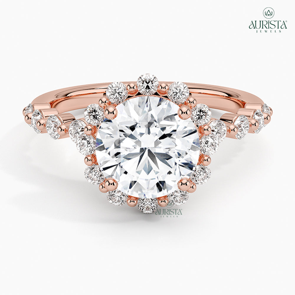 Forever Yours Rose Gold Ring with Round Diamond