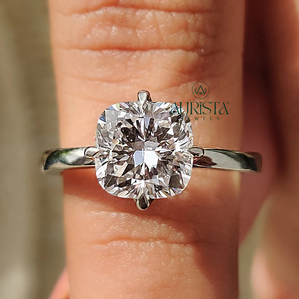 Dreamy Cushion Cut Solitaire Ring
