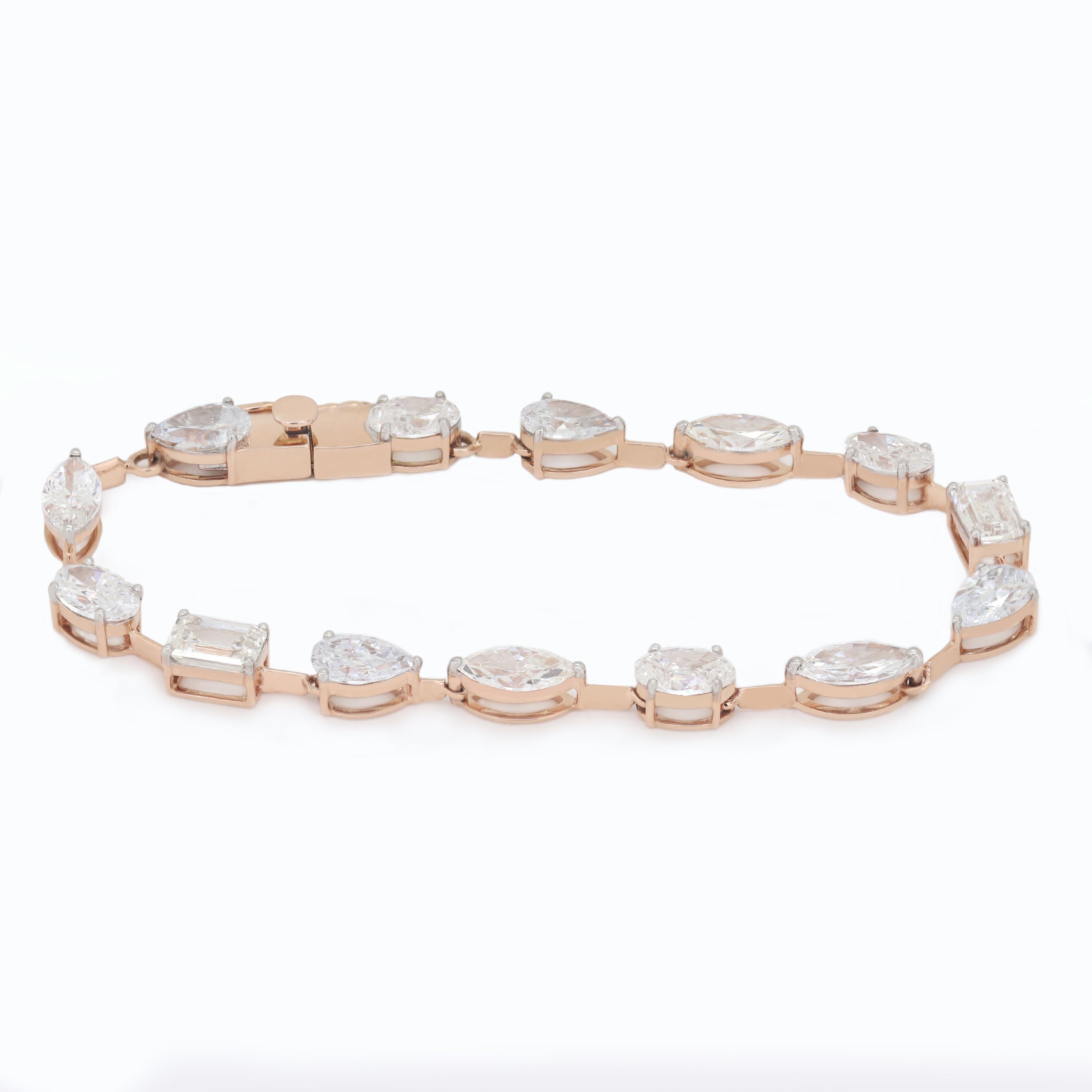 Forever Linked – Rose Gold Diamond Link Bracelet