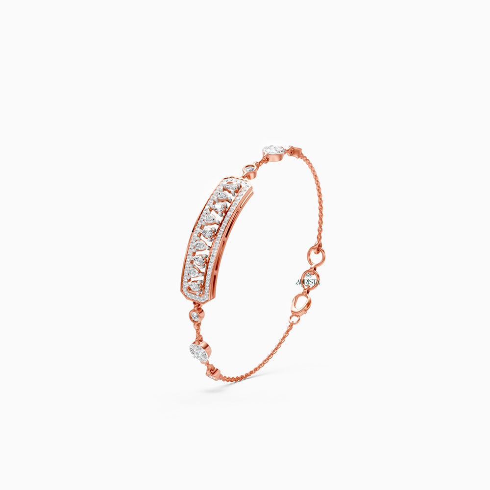 Promise Bound – Gold Bracelet with Round Diamonds