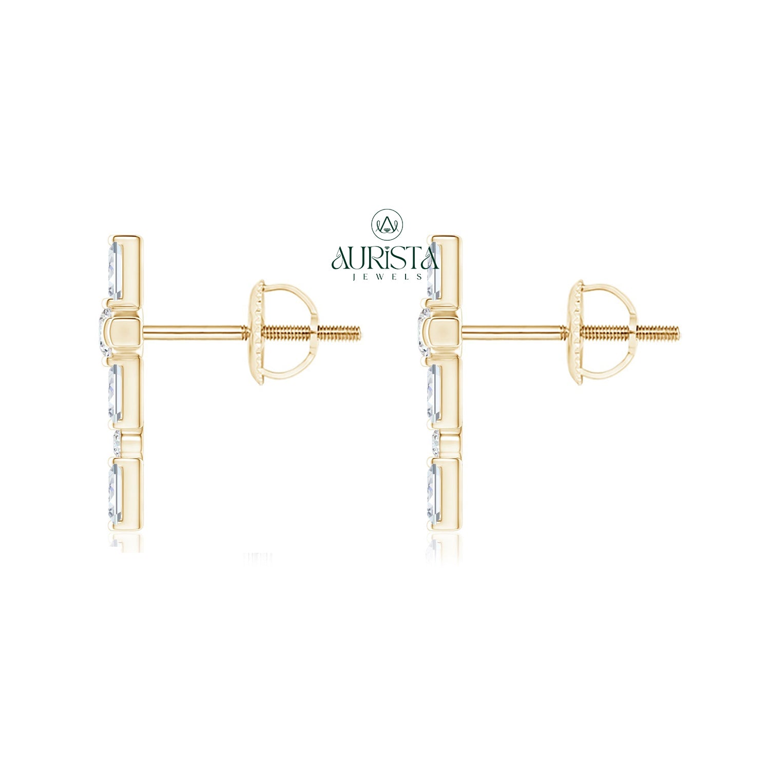 Fancy Earrings with Brilliant Diamond