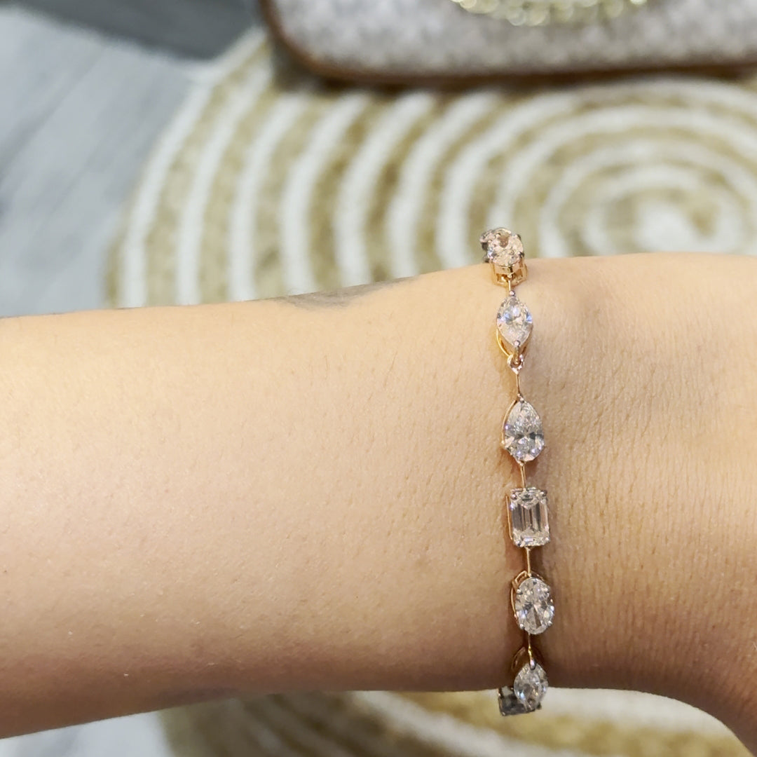 Forever Linked – Rose Gold Diamond Link Bracelet
