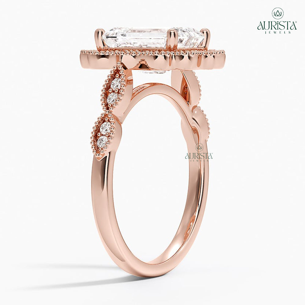 Gift of Forever – Rose Gold Ring with Emerald Diamond