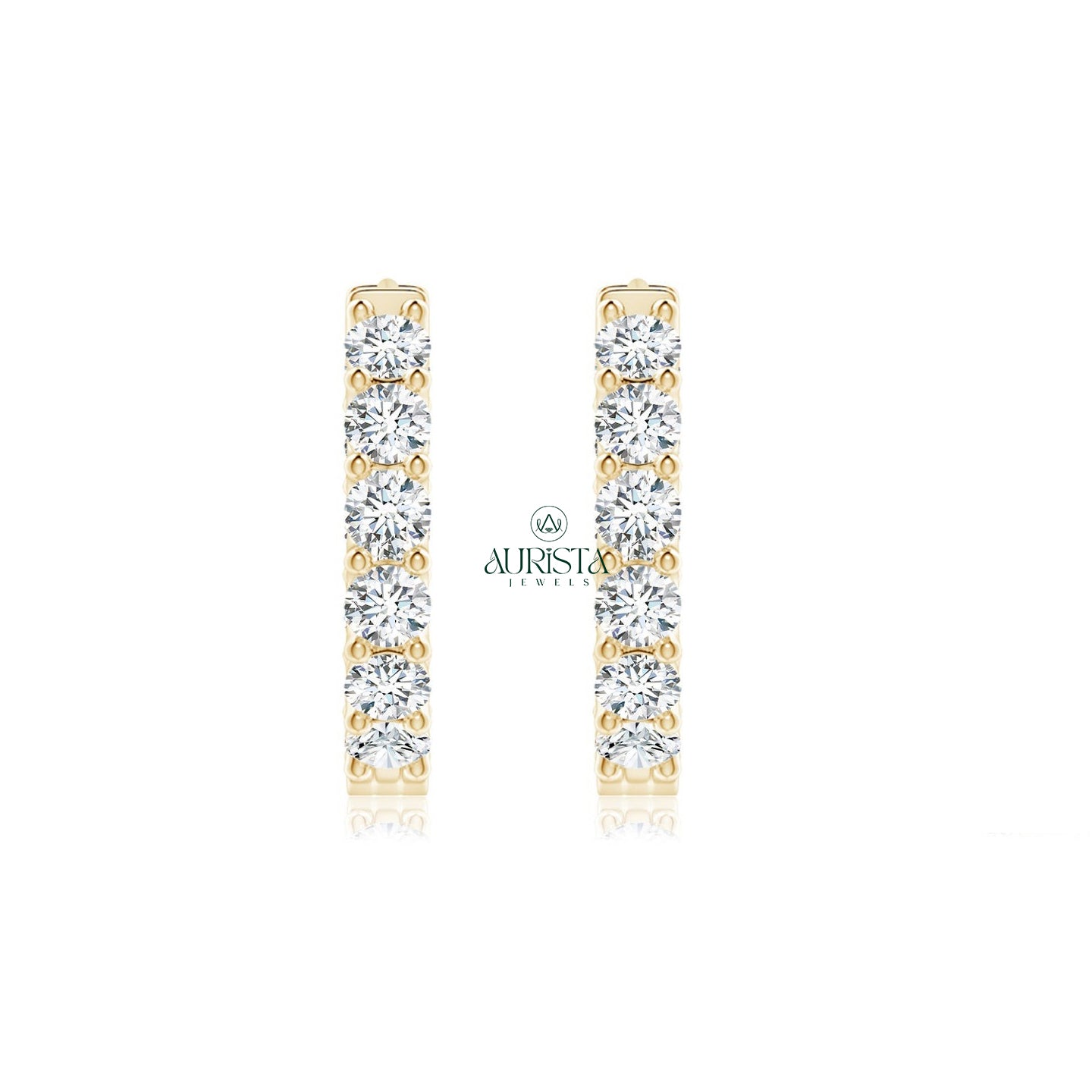 Luxury Earrings with Precious Diamond