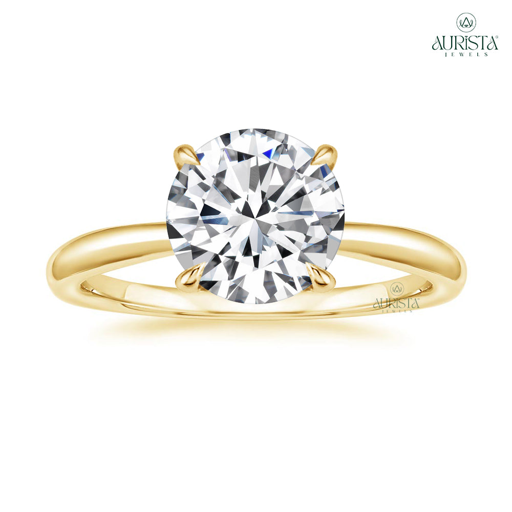 Promise Eternal Yellow Gold Ring with Round Diamond