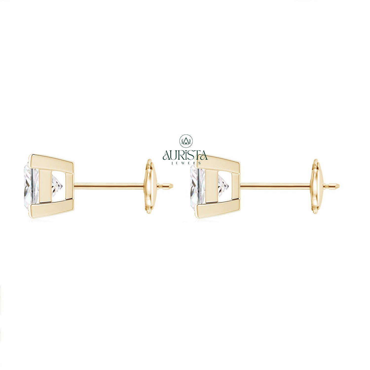 Bright Earrings with Elegant Diamond