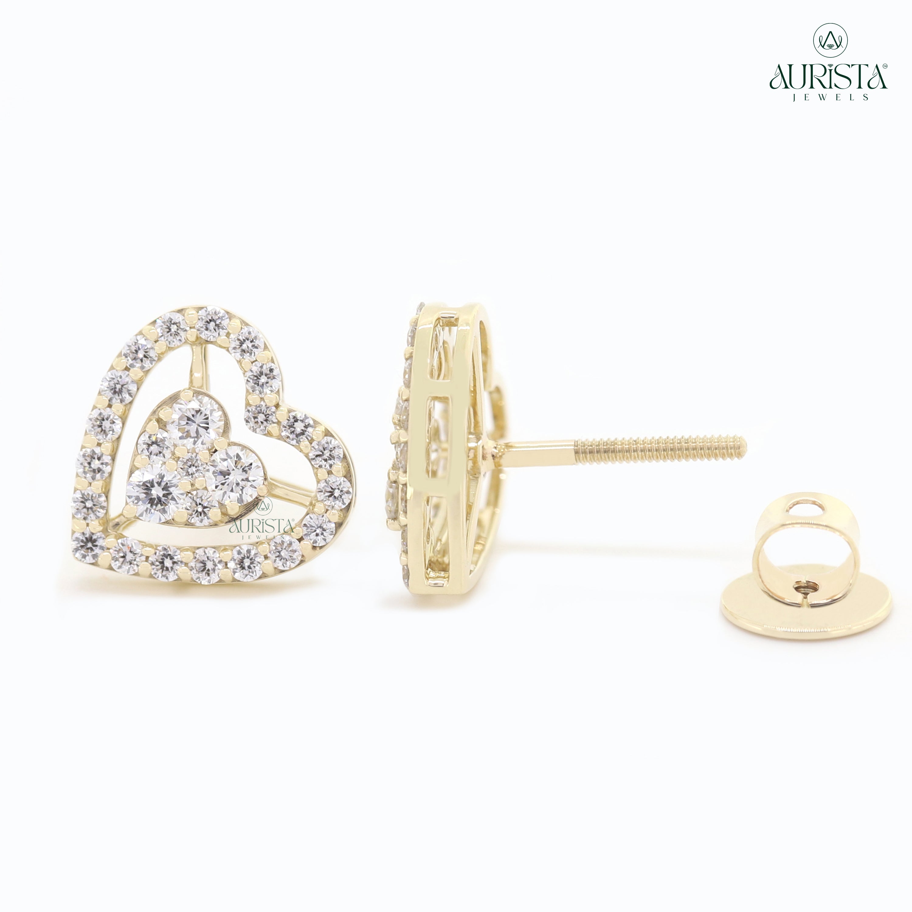 Spark of Grace – White Diamond Earrings