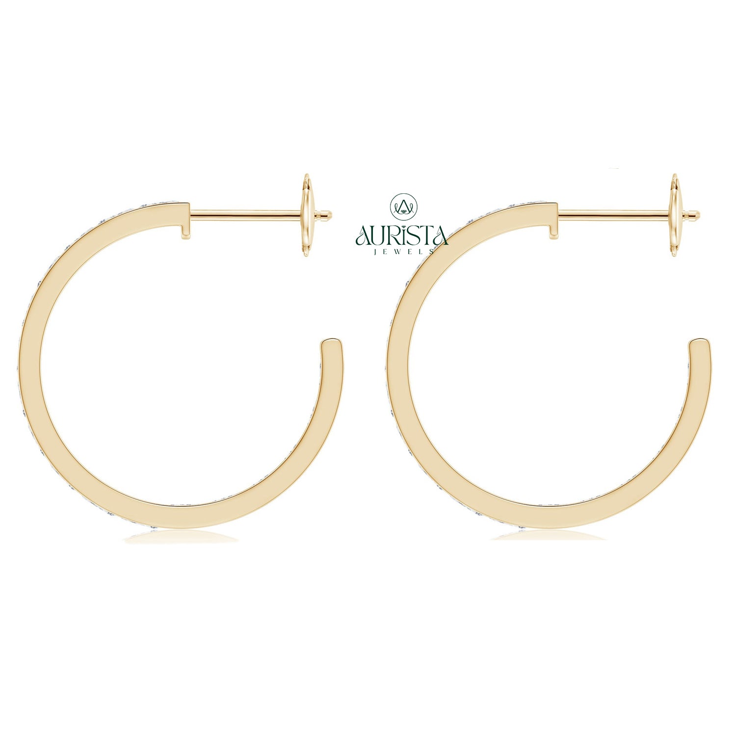 Lovely Earrings with Elegant Diamond