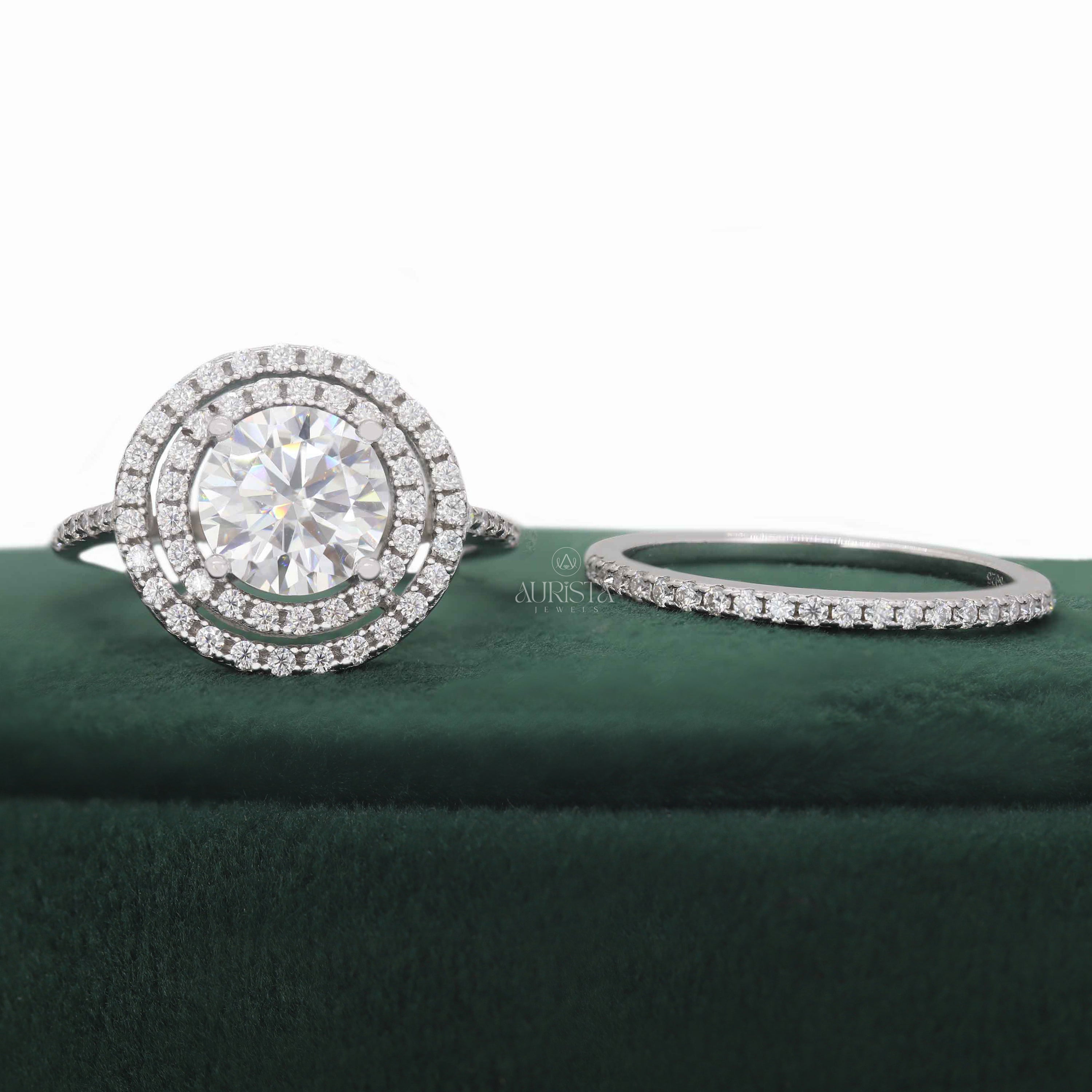 The Classic Promise – Custom Round White Diamond Ring With Band