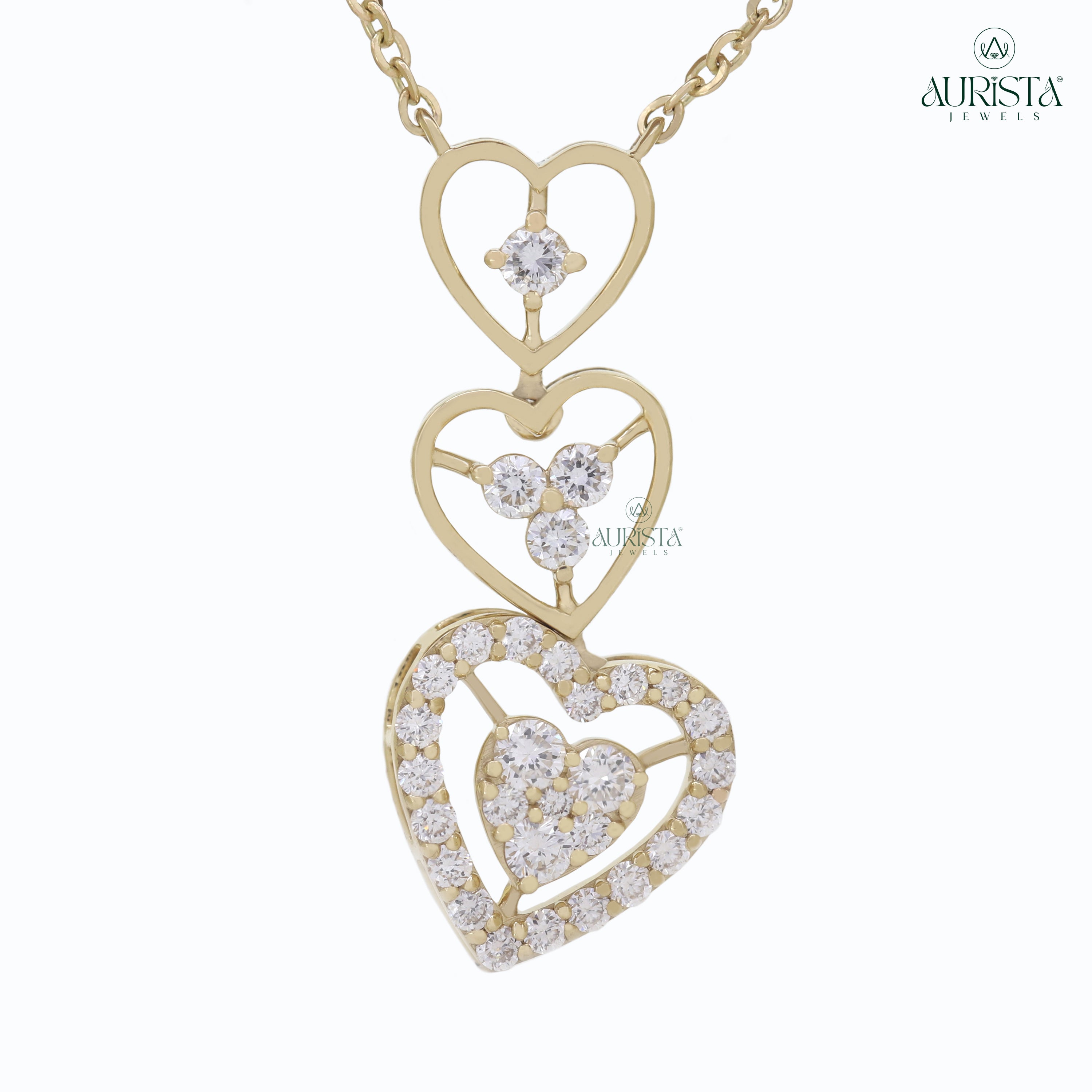 Eternal Shine Solitaire Diamond Pendant in Yellow Gold