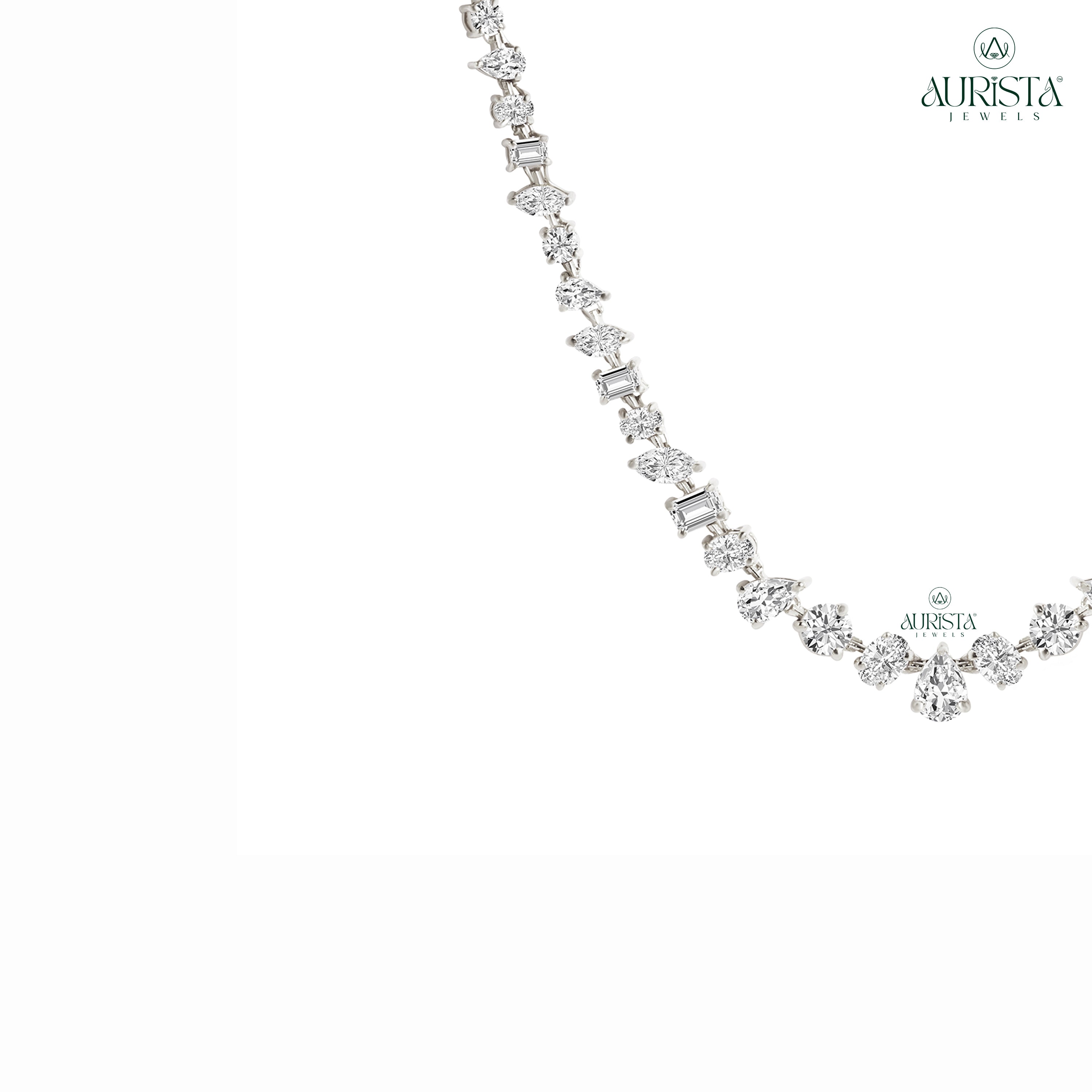 Celestial Glow Diamond Necklace in Gold