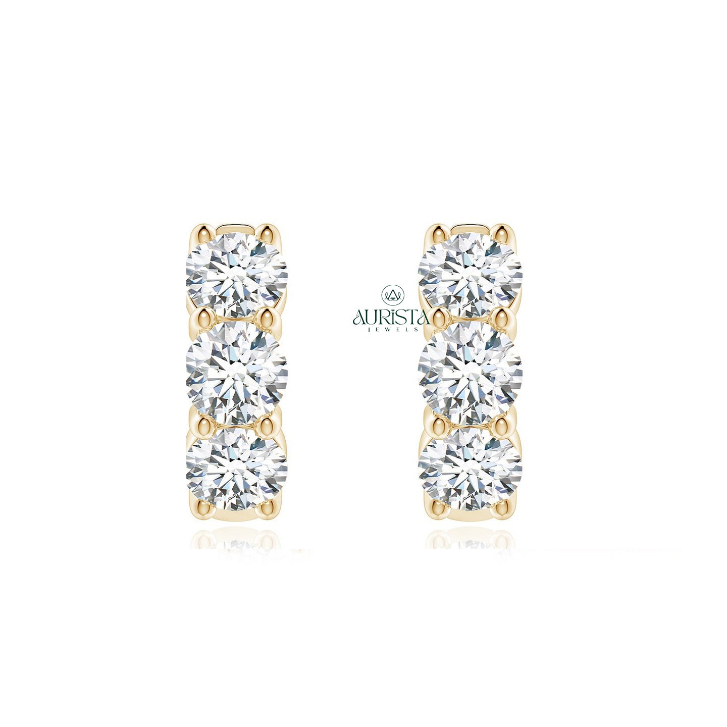 Modern Earrings with Precious Diamond