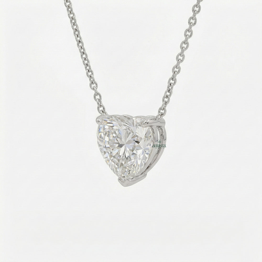 Everyday Elegance Heart Diamond Pendant in White Gold