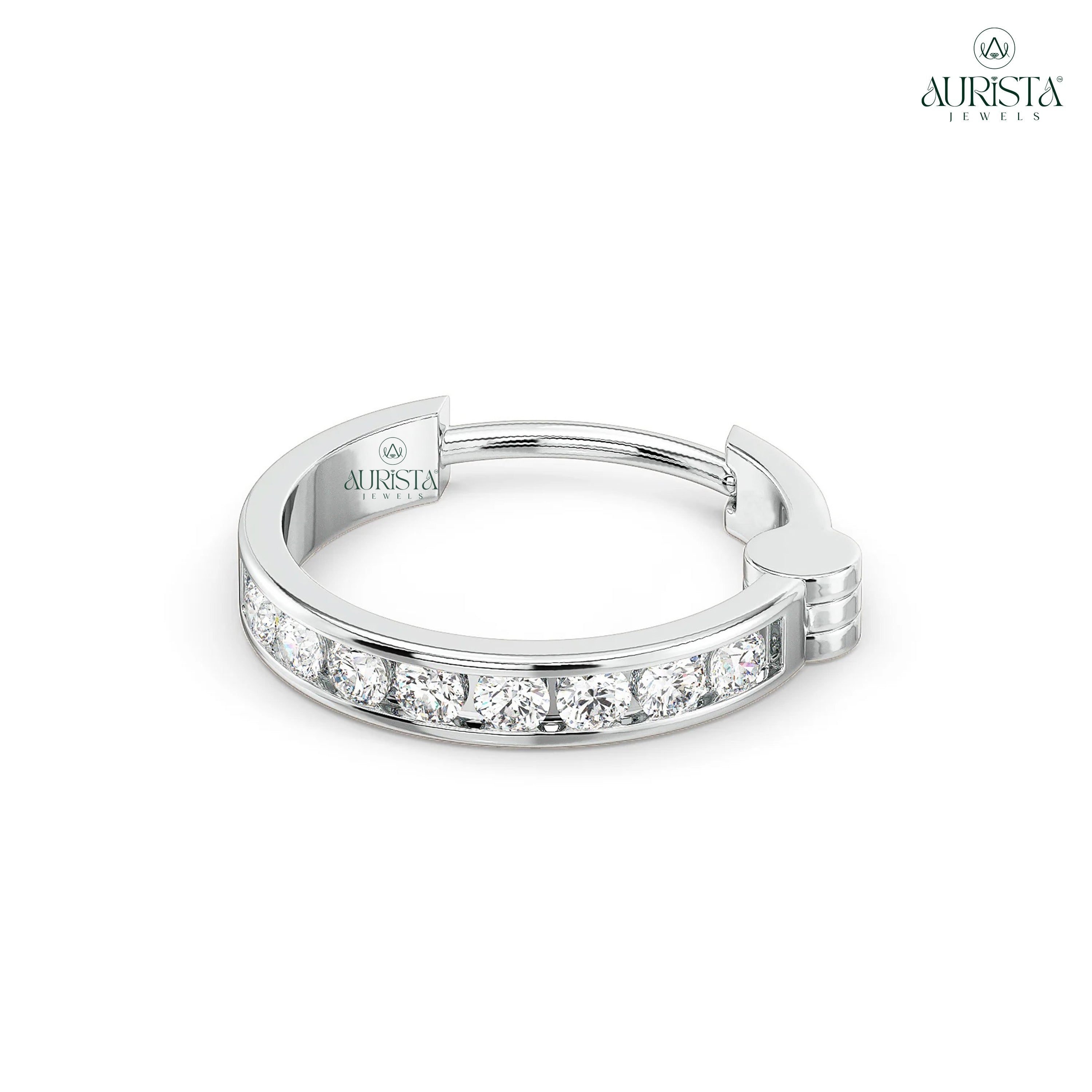 Pure Romance Rose Gold Diamond Nose Pin Jewelry