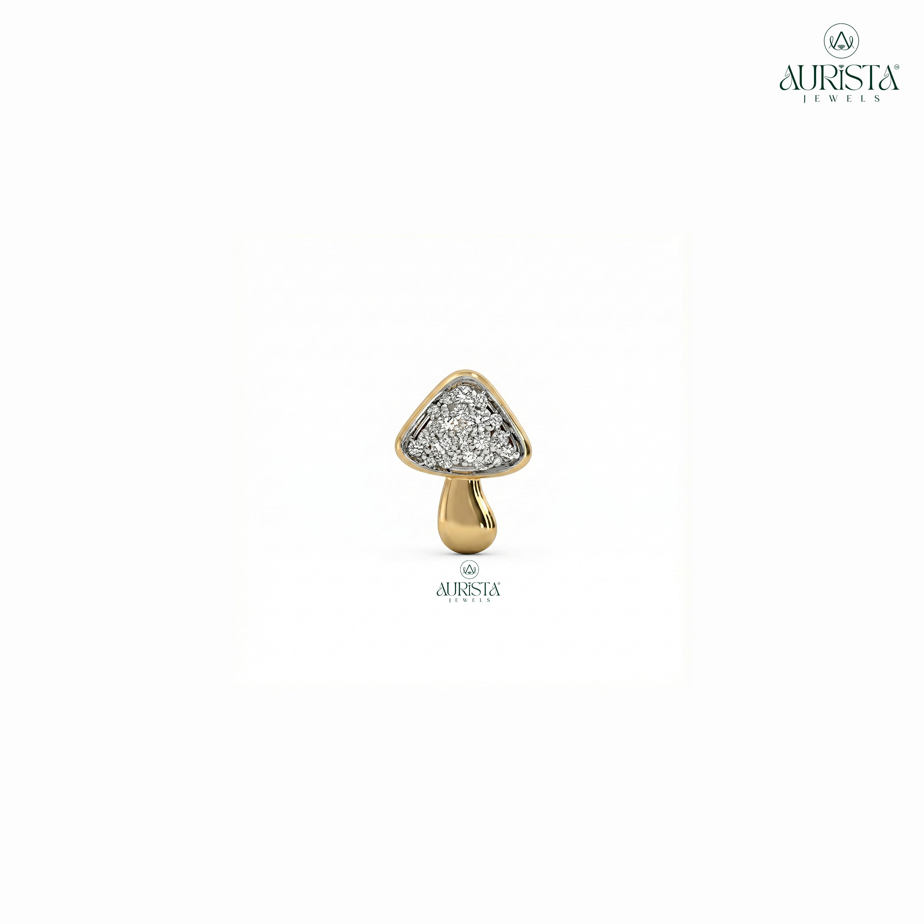 Radiant Bloom – Gold Diamond Earrings