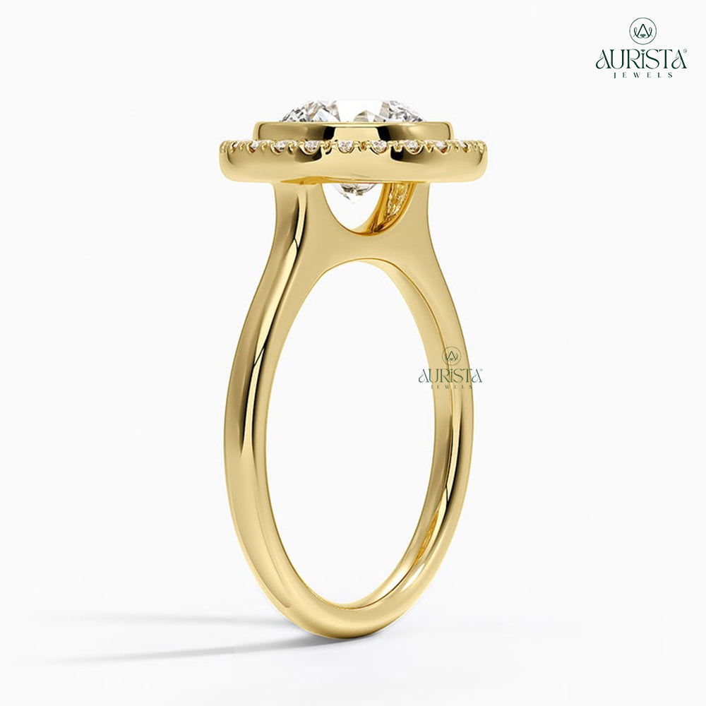 Forever Yours Yellow Gold Ring with Round Diamond