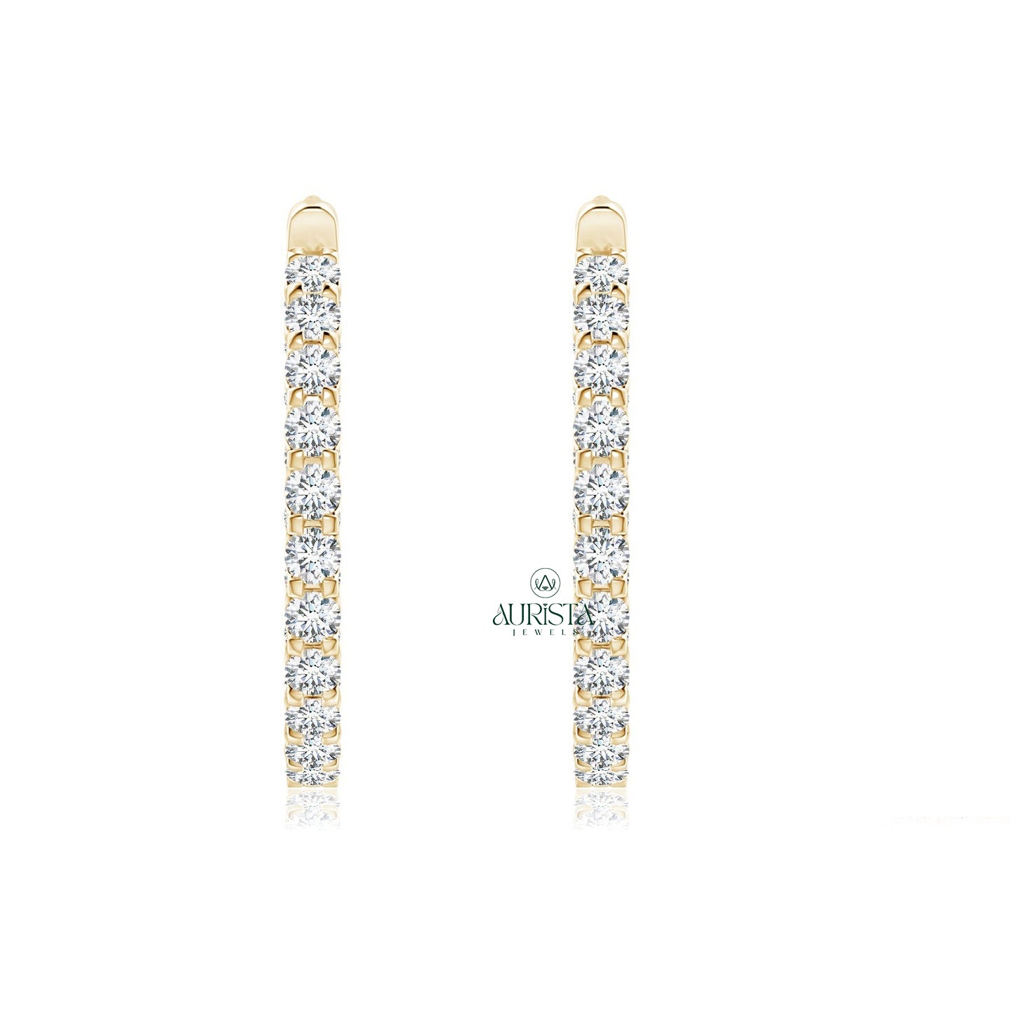 Luxury Earrings with Precious Diamond