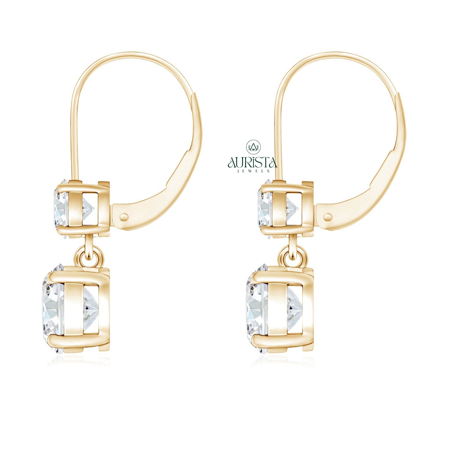 Radiant Earrings with Sparkling Diamond