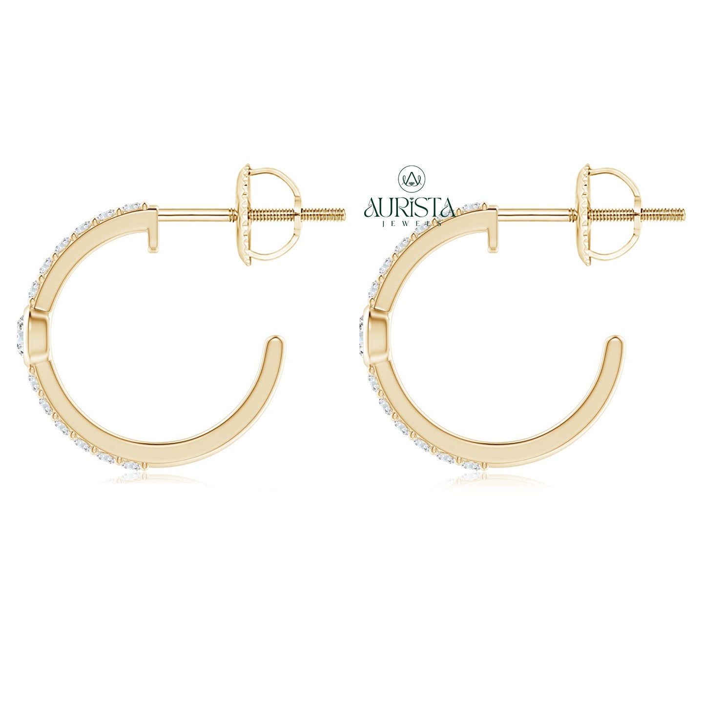 Modern Earrings with Precious Diamond