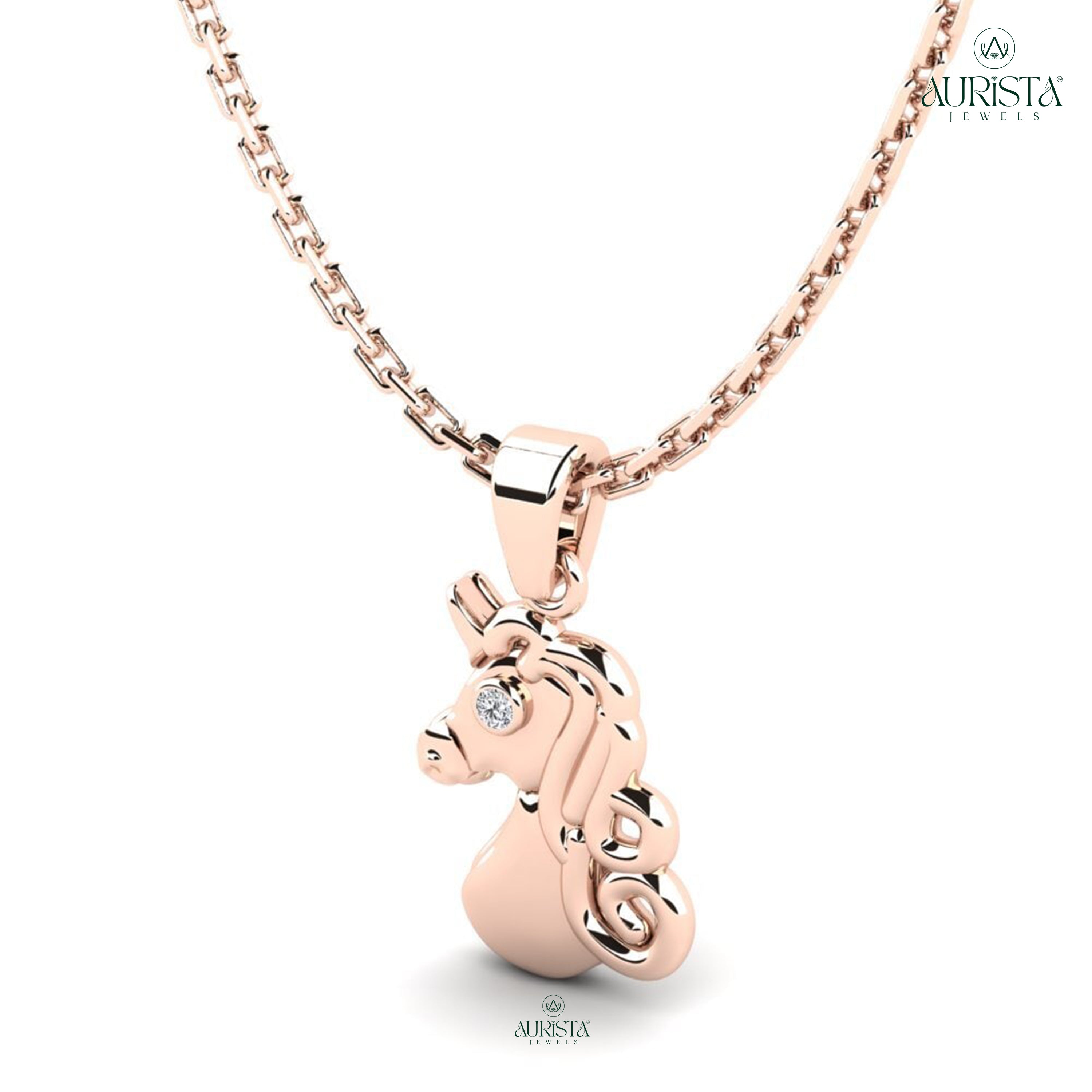 Timeless Spark Round Diamond Pendant in Yellow Gold