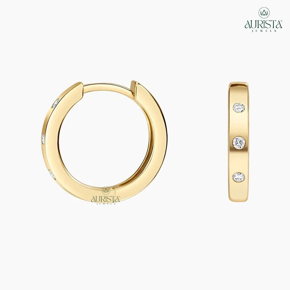 Eternal Shine Round Diamond Earrings