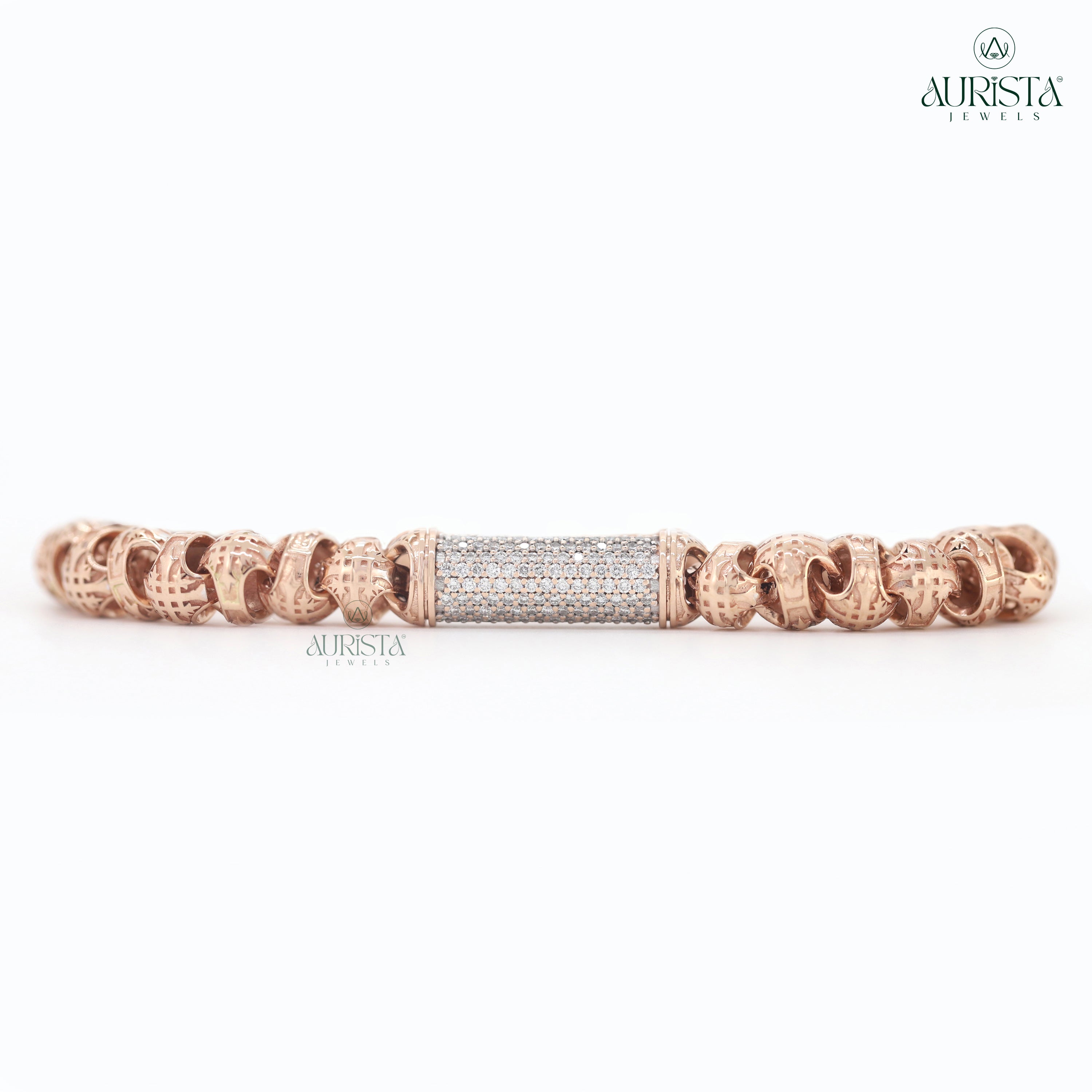 Promise of Light – Rose Gold Bracelet with Round Diamonds