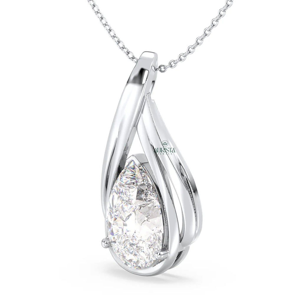 Radiant Glow Round Diamond Pendant