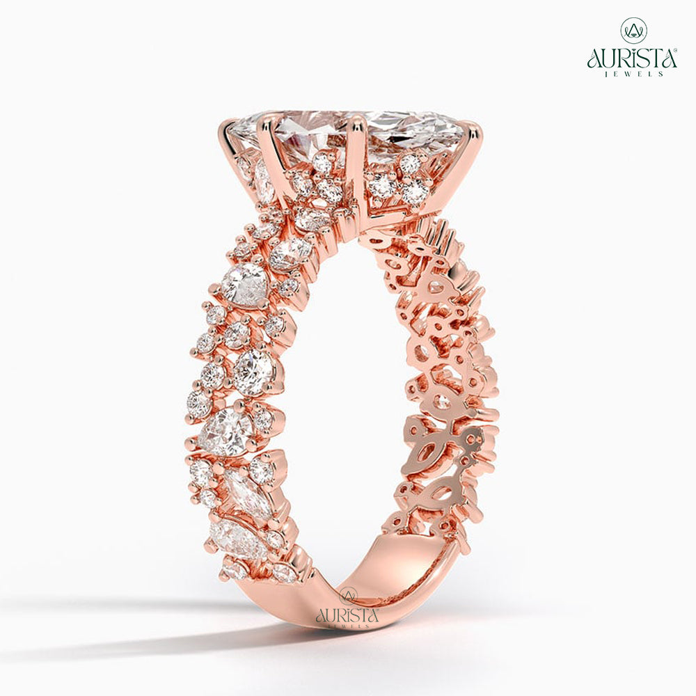 Timeless Promise Rose Gold Ring with Marquise Diamond