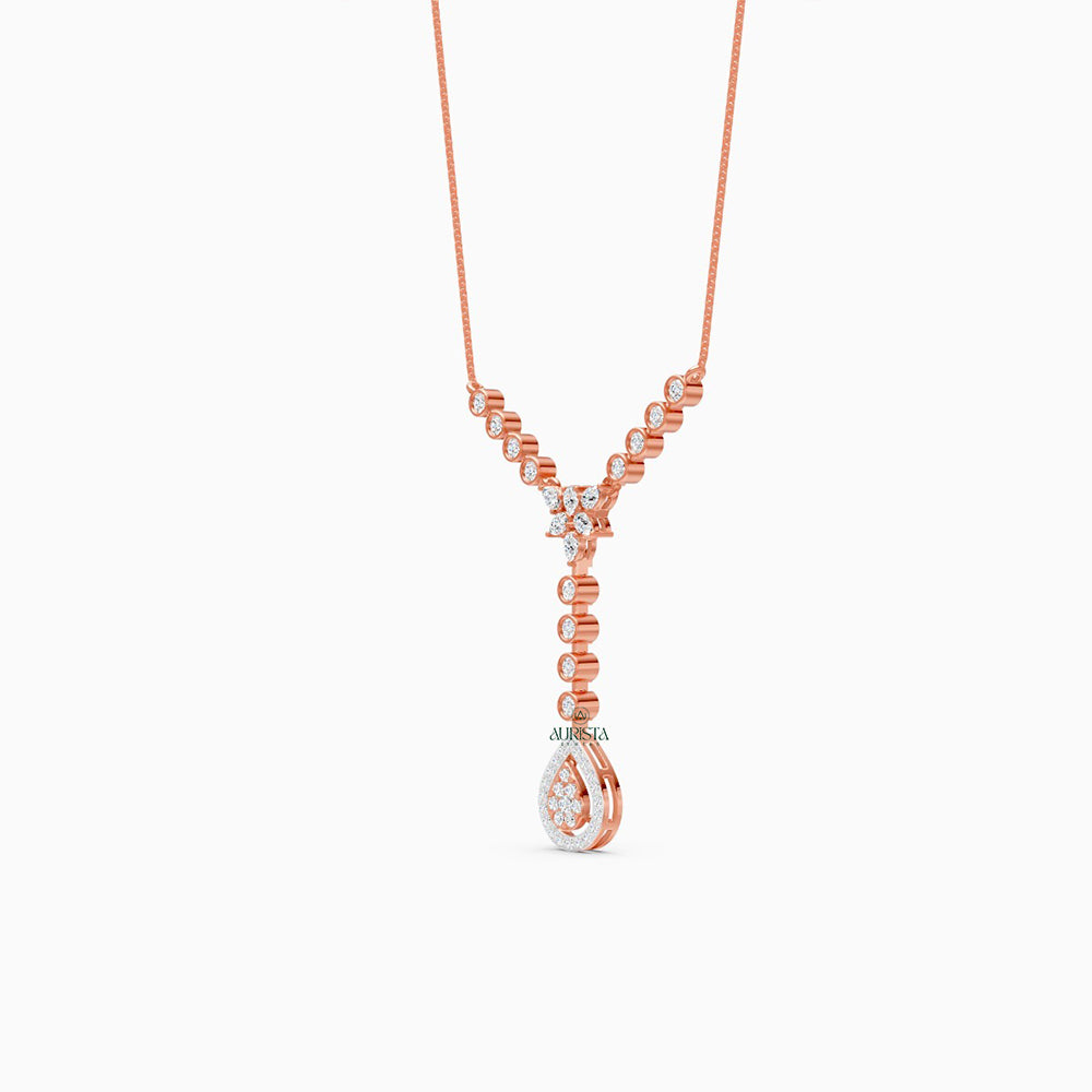 Classic Glow Round Diamond Necklace