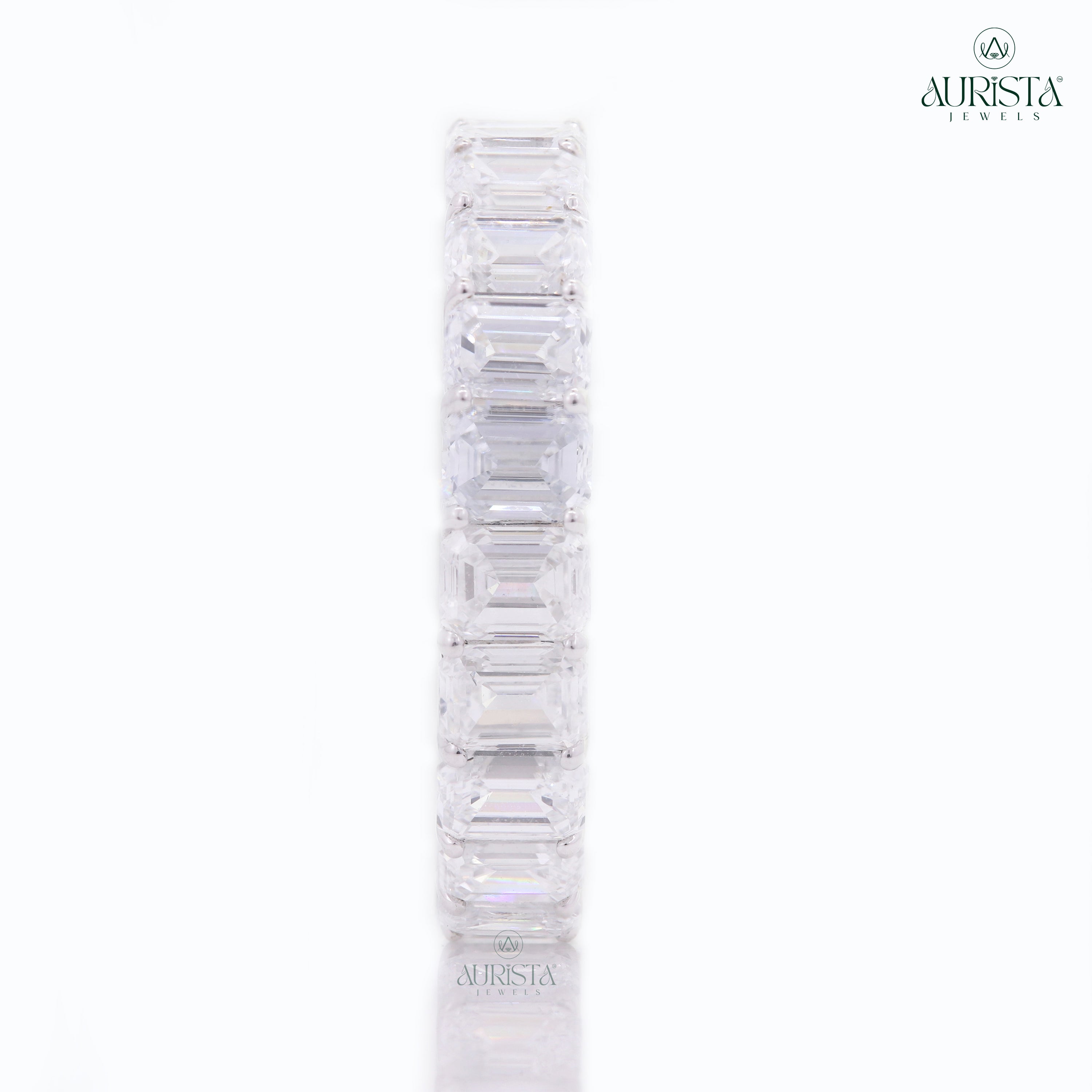 Wear Your Promise- White Gold Band with Emerald Diamond