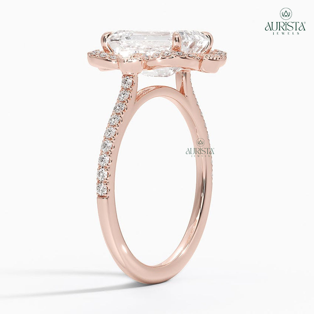 Gift of Forever – Rose Gold Ring with Emerald Diamond