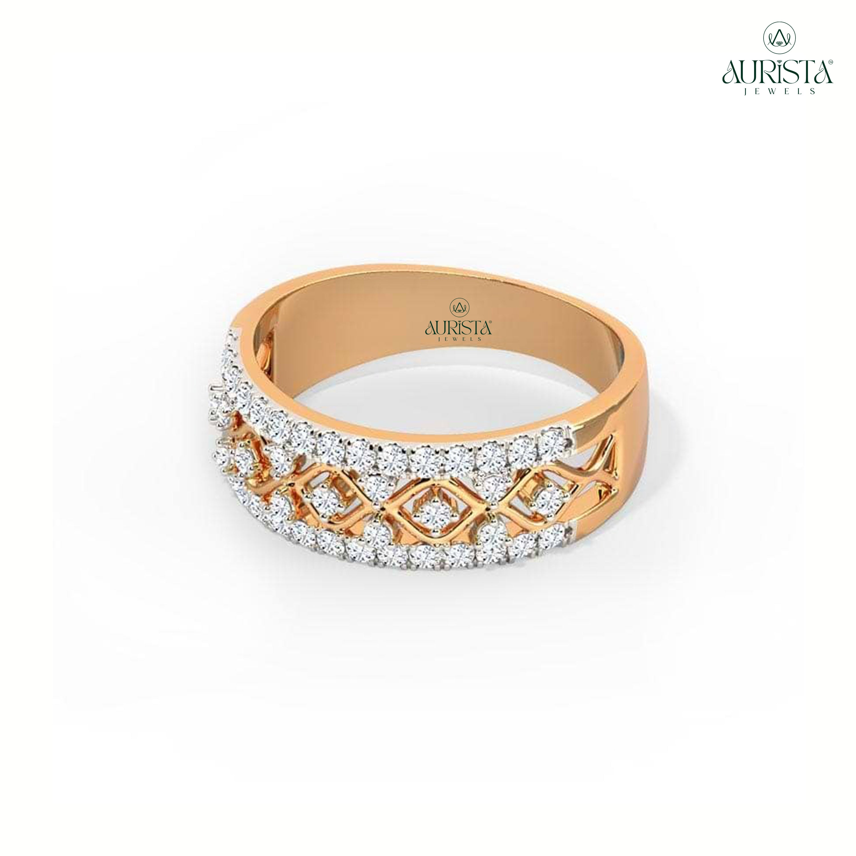 Forever Bound – Yellow Gold Ring with Round Diamond