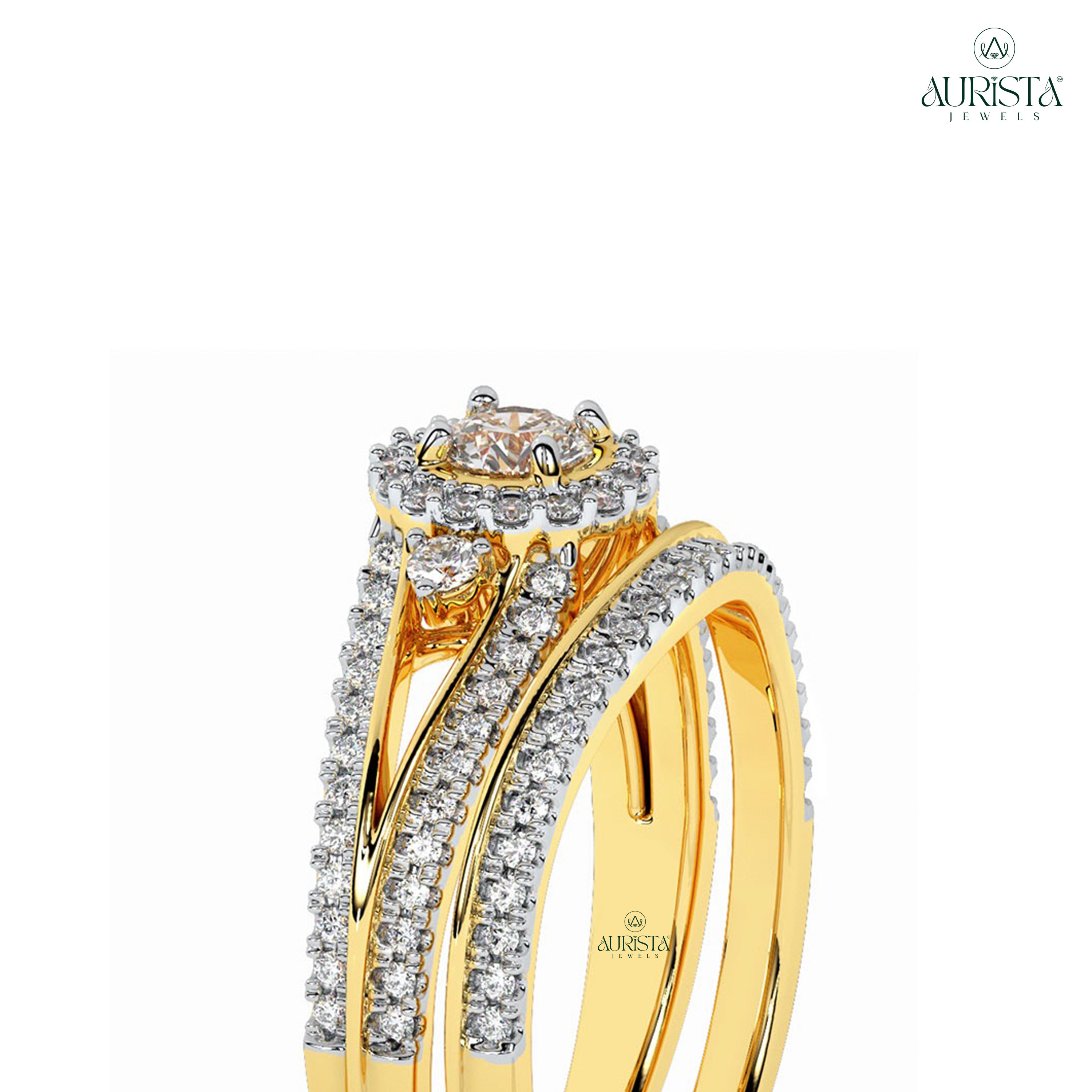 Infinite Grace – Yellow Gold Ring with Round Diamond