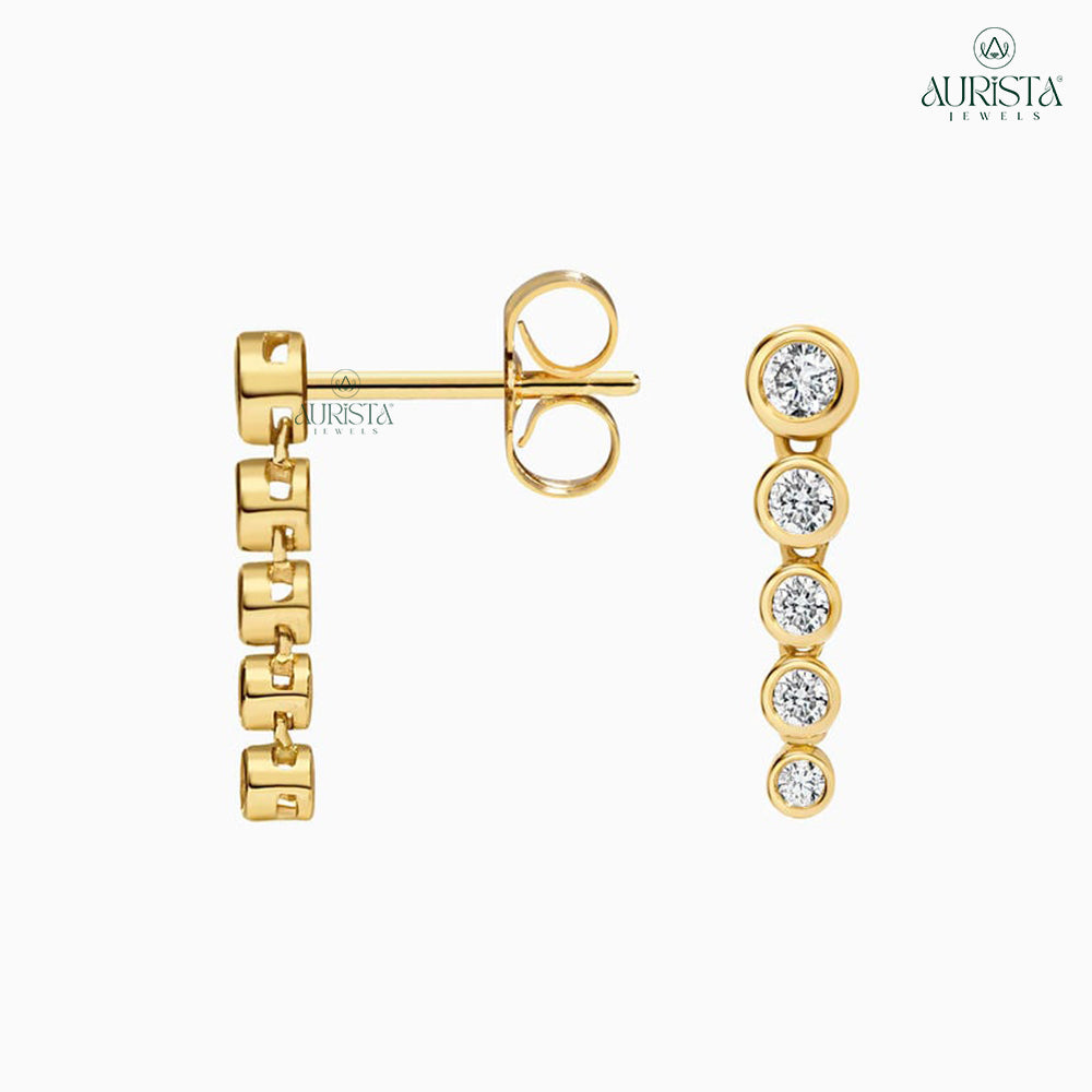 Infinite Spark – White Diamond Earrings