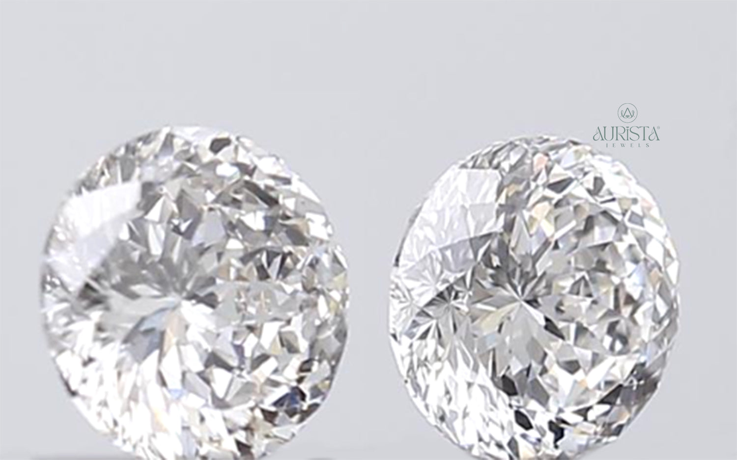 2.25 CT (2 Pcs) Round Portuguese Shape Lab Diamond for Jewelry