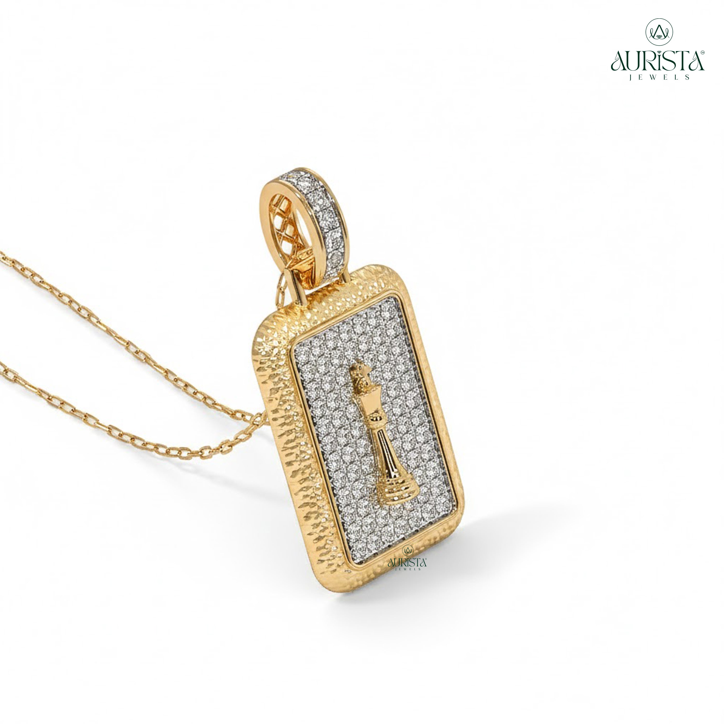 Stylish Men’s Pendant with Diamond