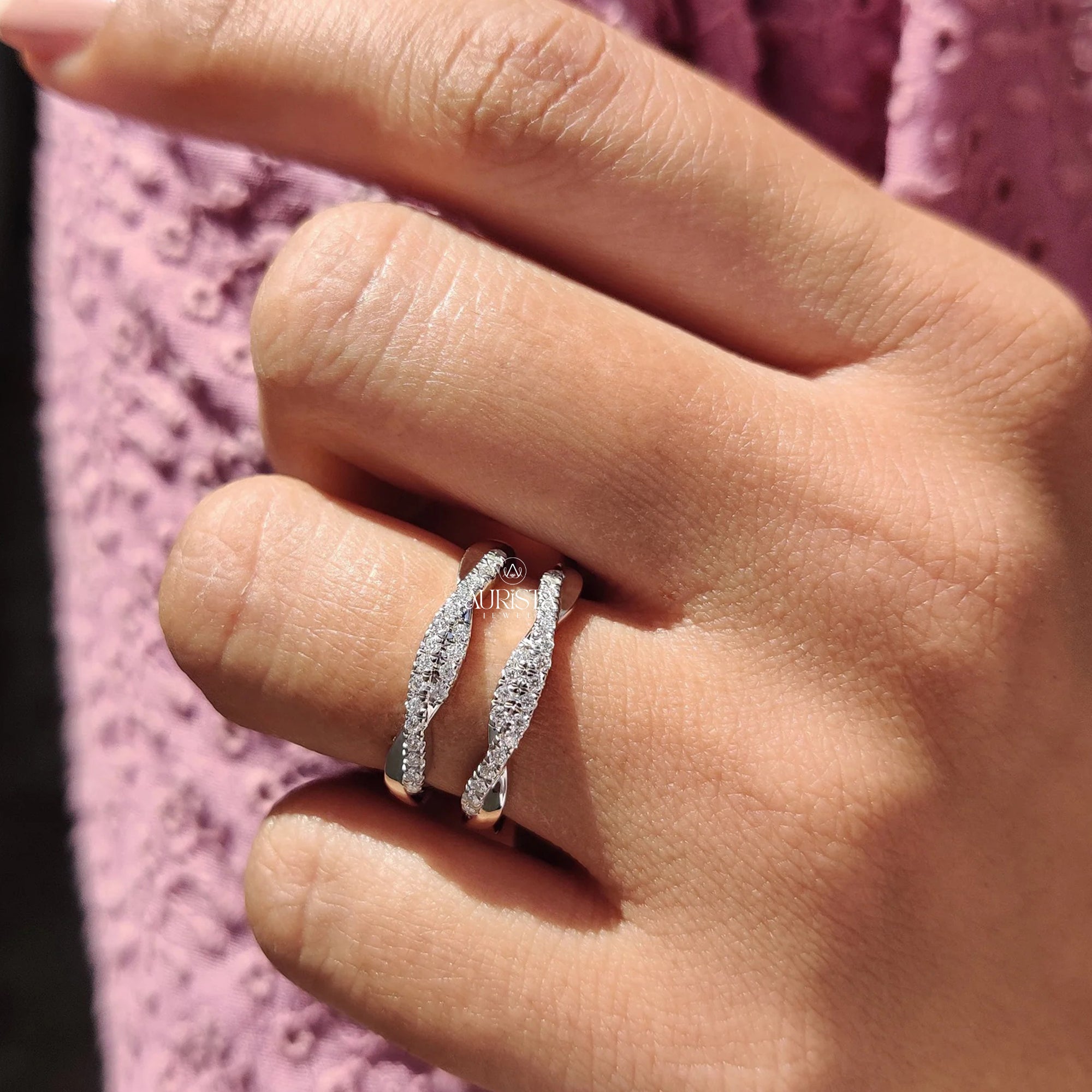 Twisted Diamond Elegance Diamond Ring