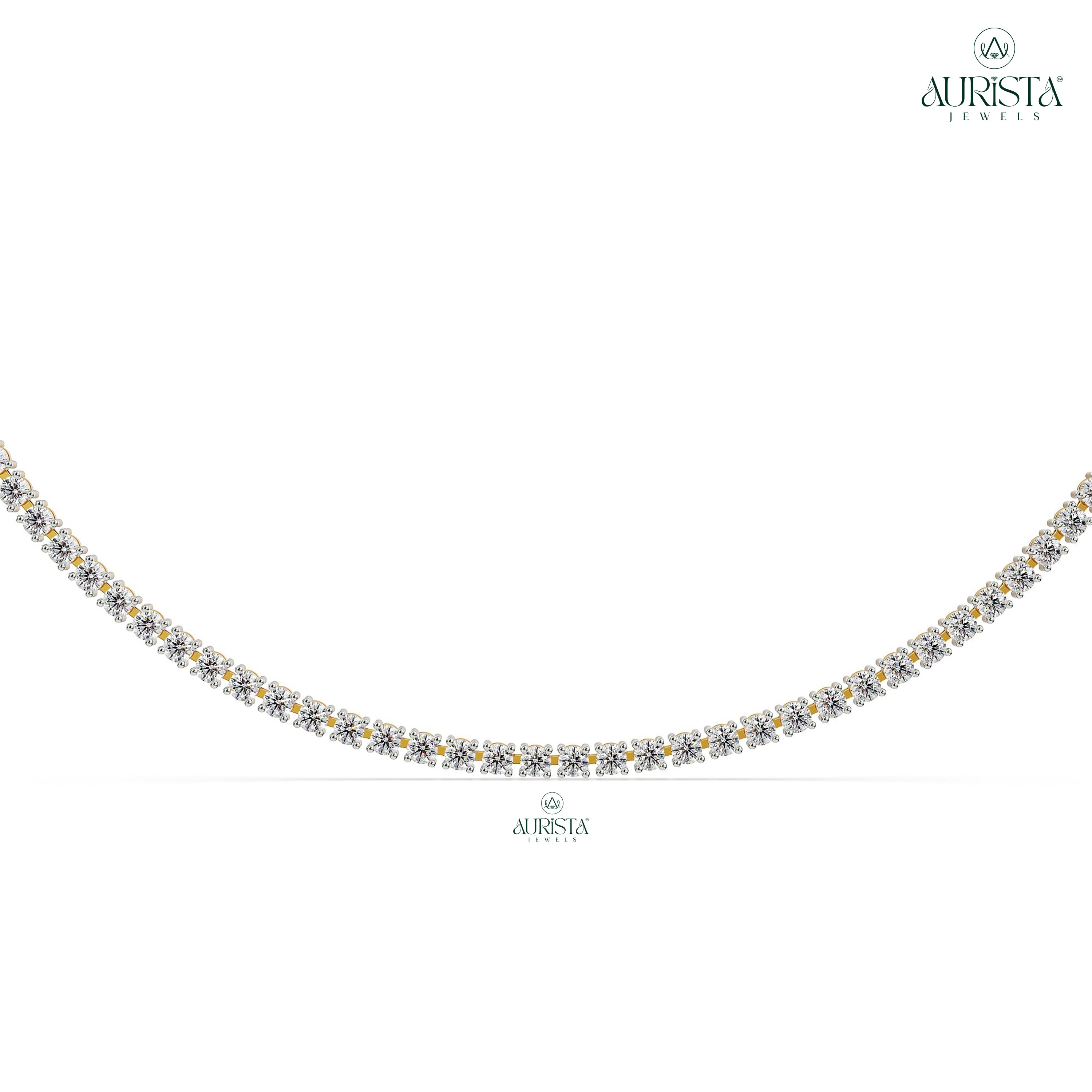 Golden Aura Diamond Necklace
