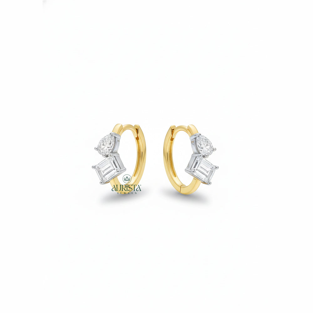 Forever Shine – White Diamond Earrings