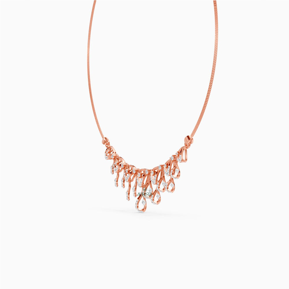 Sparkling Lab Grown Diamond Gold Necklace