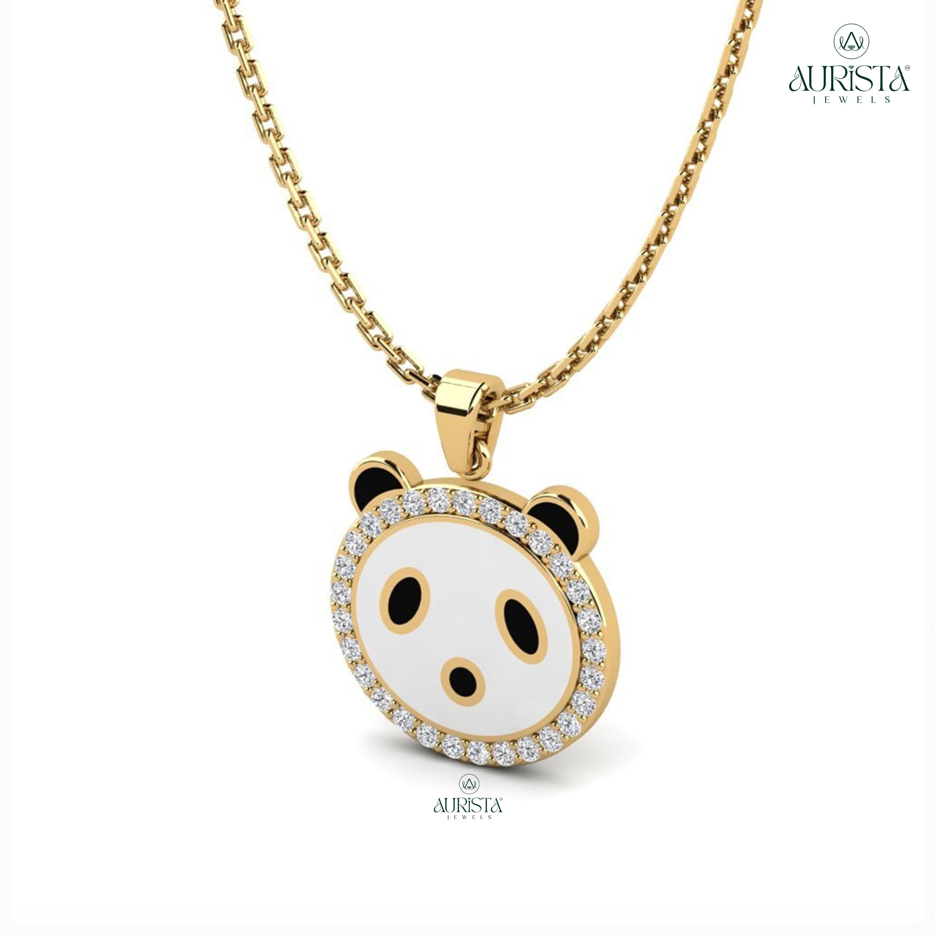 Infinite Spark Round Diamond Pendant in Yellow Gold