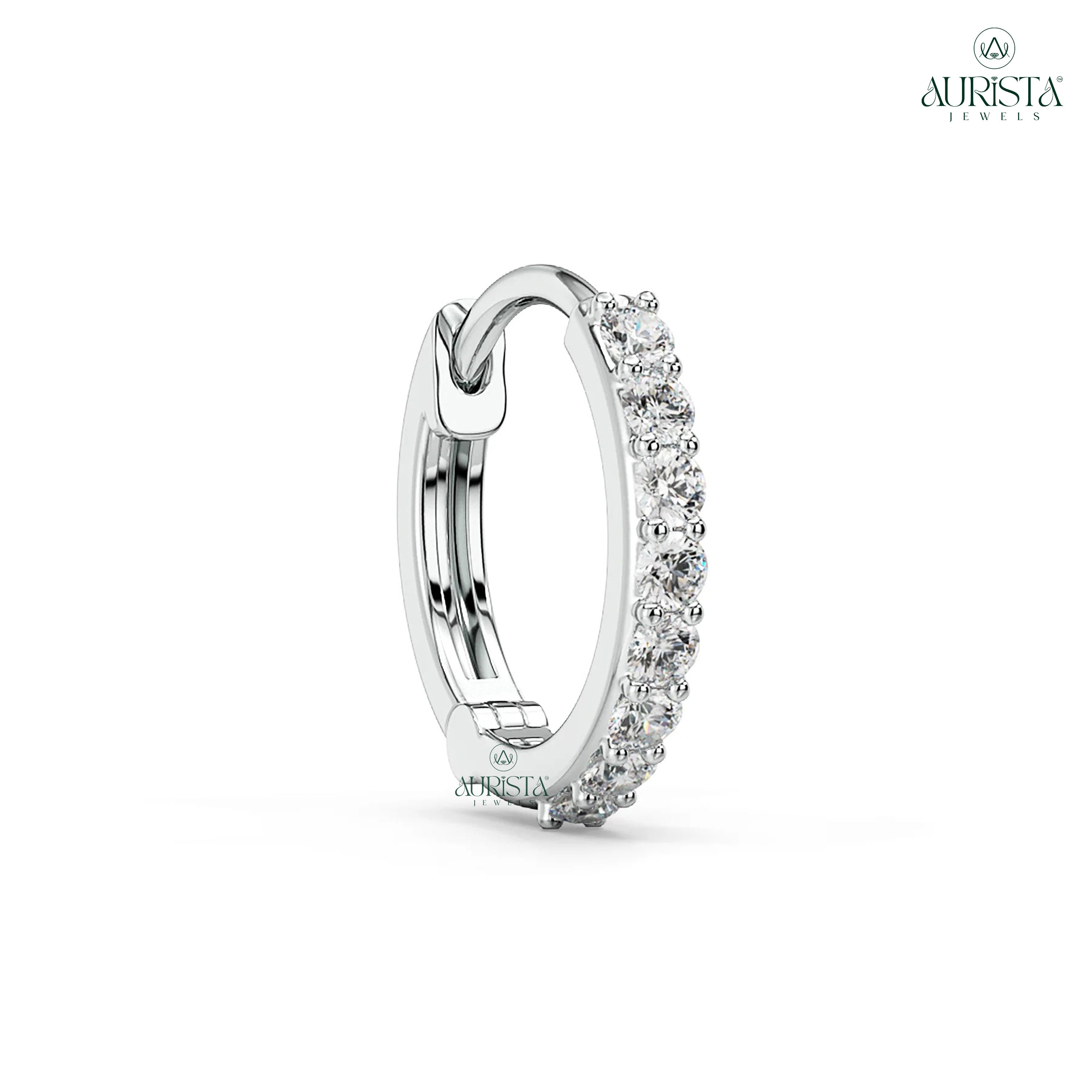 Endless Love Round Diamond Nose Ring